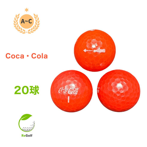 【中古】 【送料無料】 ロストボール コカコーラ ゴルフボール レッド 20球 ACランク リゴルフ